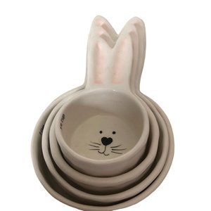 Whimsical Cupboard Bunny Rabbit Measuring Cup Set of 4 By 10 Strawberry Street